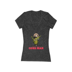 Corn Man Women's Jersey Short Sleeve Deep V-Neck Tee